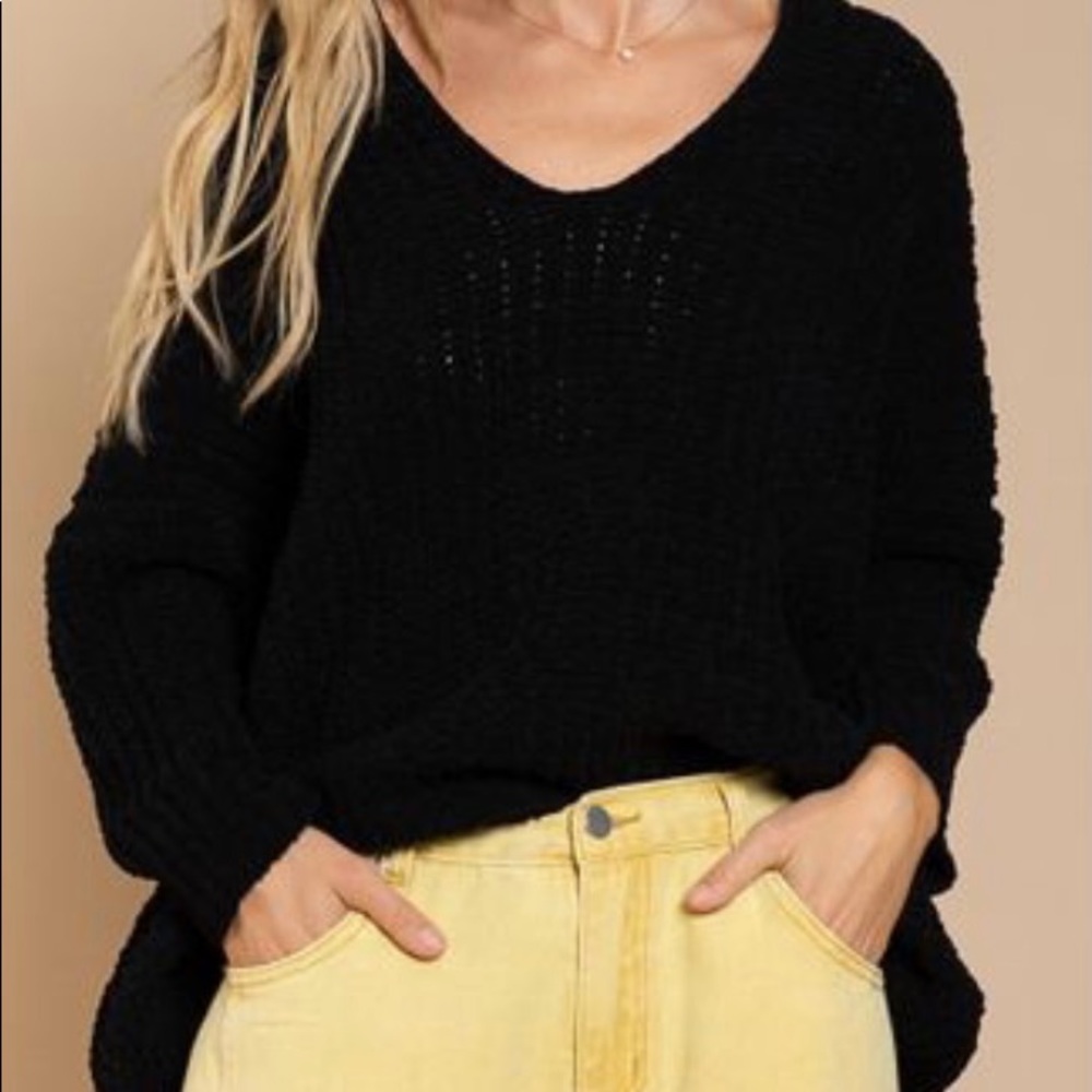 Oversized Soft Black Sweater